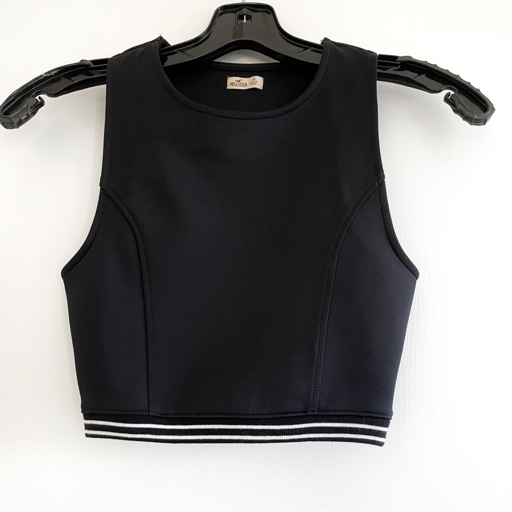 Hollister crop top black summer top tank